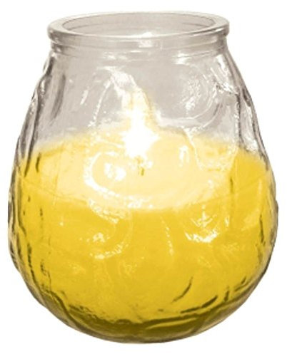 Juego de 2 velas de citronela en tarro de cristal para repeler insectos