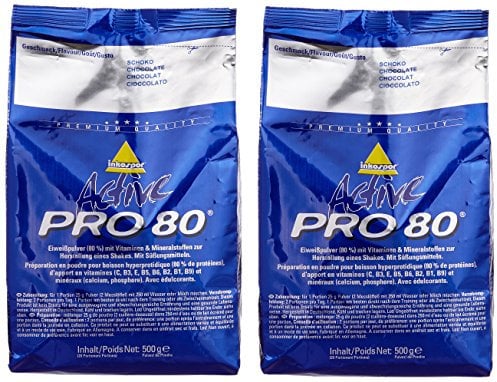Inkospor Active Proteinshake Pro 80 Beutel Doppelpack (2 x 500 g) Schoko, 1er Pack (1 x 1 kg)