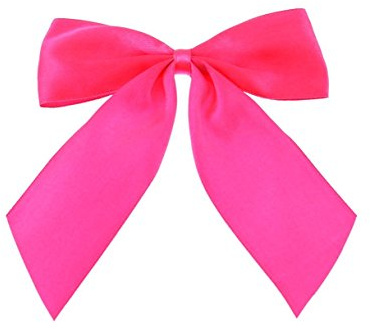 Zac's Alter Ego Large Satin Bow with Tails on Mini Barrette