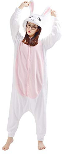 SAMGU Rabbit Anime Cosplay Schlafanzug Animal Sleepwear Onesie Pyjama tierkostüme Jumpsuit Damen Herren Größe M
