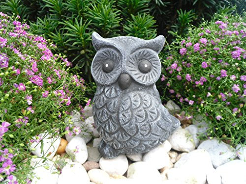 STEINFIGUREN SPICKER Steinfigur Eule, 120/1 Gartenfigur Steinguss Tierfigur Basaltgrau