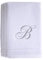 Monogrammierte Handtücher, Fingerspitze, personalisiertes Geschenk, 28.9 x 45.7 cm, 4 Stück, silberne bestickte Handtücher, extra saugfähig, für Badezimmer/Küche/Spa, Initiale B (weiß)