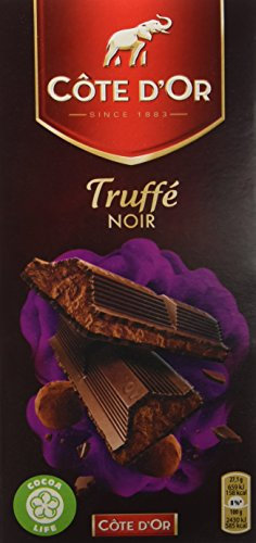 Côte d'Or Tablette de chocolat truffé noir 190 g - Lot de 5