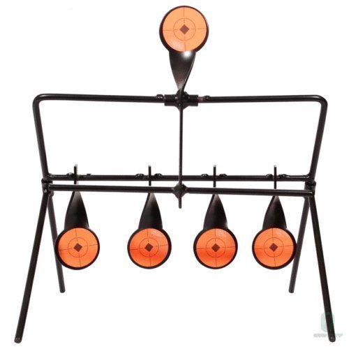 HHH Hunting® 4 Target Self Reset Gallery Self Reset Shooting Targets Freestanding Shooting Gallery Set Air Gun Rifle Airgun Hunting Moving Target Practice Gun Target Air Rifle Target Airsoft Gun