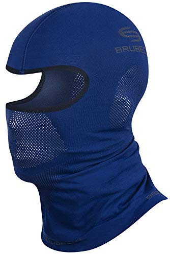 BRUBECK Fahrrad Sturmhaube | Gesichtshaube Radfahren | atmungsaktive Gesichstmaske Radsport | Balaclava Motorcycle | Motorradmaske | Laufen | Maske Joggen | Gr. S - M | Dunkelblau | KM00010