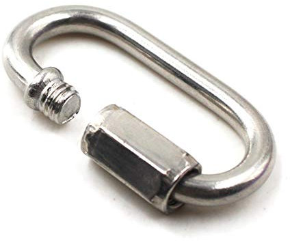 M12 Lock Quick Link Chain Connector 304 Stainless Steel Screw Lock Carabiner Pack Of 1