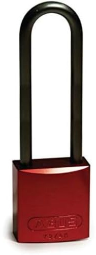 Brady Aluminiumschloss Vorhängeschloss, 40mm x 119mm x 19mm, Rot, 6er-Pack