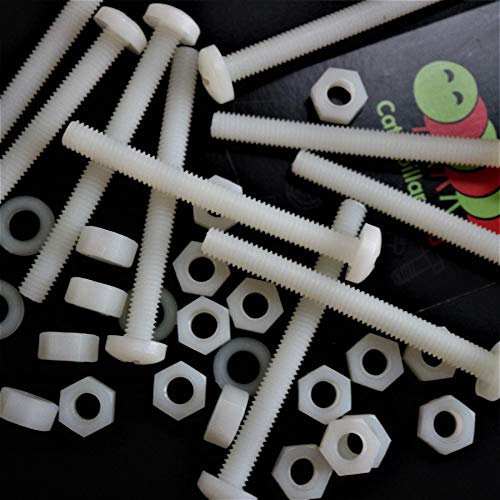 50 x Testa Bombata in Nylon, viti testate a croce in plastica per macchine, M6 x 60mm, Bulloni in Plastica, Dadi & Rondelle