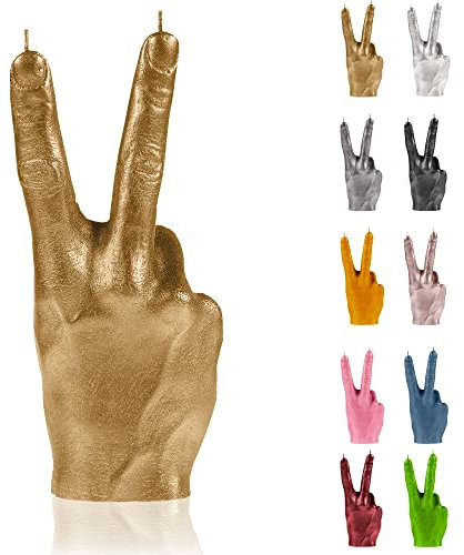 Candellana Hand PEACE Candle - Hand Figurine - Cool Deco - Gothic Deco - Grunge Deco Candle - Heavy Metal Deco - Grunge Room Decor - Office Gadgets - Candle Deco - Funny Candle