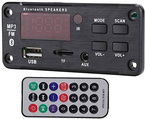 Tarjeta decodificador USB MP3 Coche Audio Bluetooth Tarjeta decodificador MP3 Bluetooth 5.0 módulo de grabación de Llamadas Manos Libres Memoria USB MMA FM Amplificador Radio