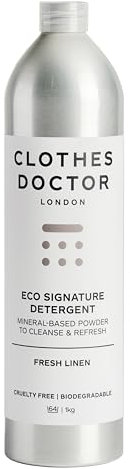 Clothes Doctor Highly Concentrated Eco Friendly Laundry Detergent Non Bio Washing Powder Cruelty Free Mineral Based Vegan Natural Cleaner | Clothes Doctor No.2 Eco Wash Signature (1kg)