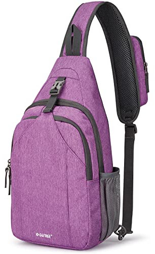 G4Free Sling Bag Rucksack, Diebstahlschutz, Brusttasche, Umhängetasche, Crossbody, Fitnessstudio, Tagesrucksack mit Kopfhörerloch für Outdoor, Radfahren, Reisen, Wandern, Herren und Damen,