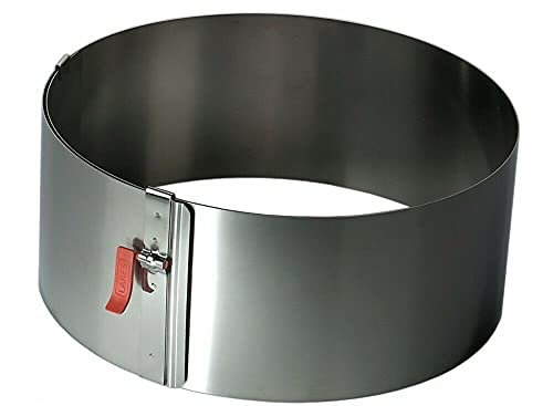 Yeer Tortenring mit Klemmhebel extra hoch 15 cm Edelstahl Backrahmen Springform