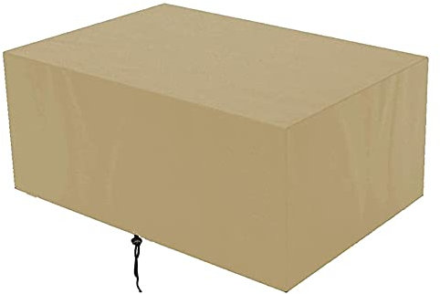 DKLE 115x115x74cm Housse De Protection Imperméable pour Meubles De Jardin, Housse De Table Exterieur Rectangulaire, Housse Salon De Jardin Carré, Bâche De Protection pour Mobilier