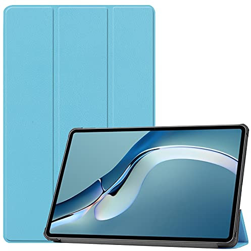 Lobwerk Funda para Huawei MatePad Pro 2021 12.6 con función Atril y función de Encendido y Apagado automático, Color Azul Claro