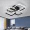 Comely Plafoniera LED, 60W 6750LM Lampada da Soffitto LED, Nero 4 Luce Lampadario Moderno per Soggiorno Camera da Letto Cucina Sala Pranzo, Salotto, Bianca Fredda 6500K