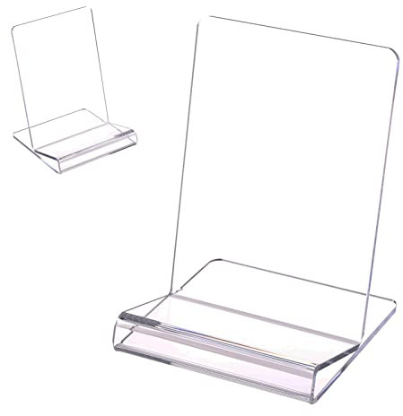 SANRUI Acryl-Staffelei mit 6.9 cm Rand, 2xtransparente Buch-Staffelei-Halter, Display-Ständer für neue Buchveröffentlichungen, Buchständer zum Ausstellen von Tablets, iPad, CDs usw. (A5-Größe)