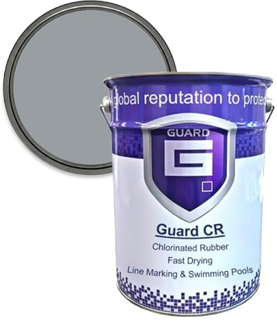 Guard CR Chlorinated Rubber Road Line Marking Paint - 5 Litres Multiple Colours (Light Grey)