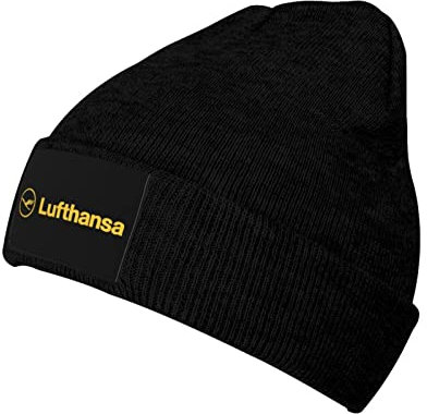 Lufthansa Strickmütze Erwachsene Beanie Mütze Outdoor Warme Winter Strickmütze Skull Cap für Damen Herren