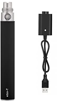 5GVAPE EGO T Electronic Cigarette Battery,eGo-T Rechargeable Long Lasting 1100mAh,eGo 510 Thread E-Shisha Hookah Vape Battery for CE4 Tank Atomizer,No Nicotine No E Liquid (Black)