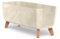 Blumentopf Blumenkübel mit Füßen Pflanzkübel mit Pflanzeinsatz Beine Pflanzschale Beton Optik Gracia Case Übertopf (Creme Beton, 58cm)