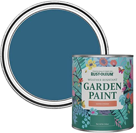 Rust-Oleum Blue Mould-Resistant Garden Paint In Satin Finish - Cobalt 750ml