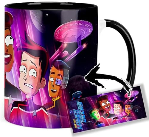 Lower Decks B Tasse Innen & Henkel Schwarz Keramikbecher Mug AAA