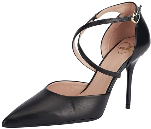 Love Moschino JA10399G1I, Women's Heel Decollete, Black, 38 EU, Black, 6 UK