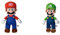 Simba 109231013 - Super Mario Plüschfigur, 50cm & 109231011 - Super Mario Luigi Plüschfigur, 30cm