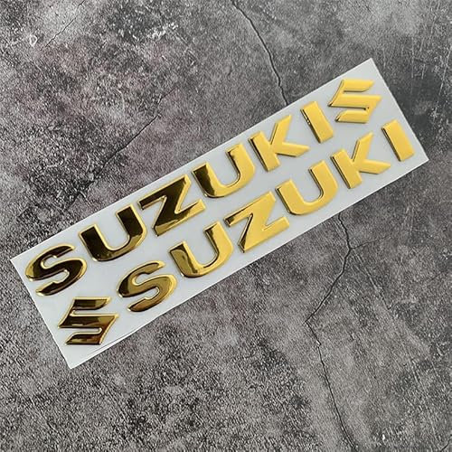 LICOME 2 Stück Auto Aufkleber für Suzuki, Badge Emblem Aufkleber, Logo Abziehbilder Emblem Abzeichen Autoaufkleber Schriftzug Karosserie Emblem Zeichen Zubehör,A Yellow