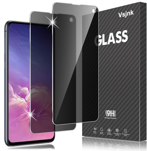 Vsjnk Verre trempé Compatible avec Samsung galaxy S10e protector D'écran Anti-Espion, 2 Pièces Protection HD Vitre 9H Dureté Glass Anti-Rayures