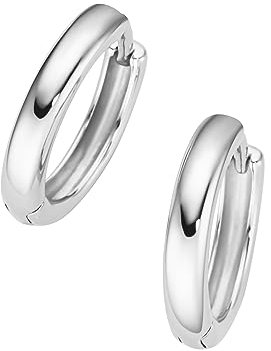 Giorgio Martello Milano Creolen Glänzend, Silber 925 Silber, 1,5 Cm 925 Sterling Silber