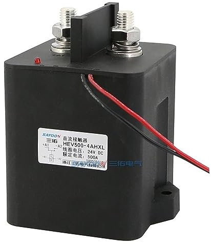IPUDIS Hochspannungs-450-V-500-A-DC-Schütz-Leistungsrelais HEV500-4AHXL for Laden der Batterie von Elektrofahrzeugen, Photovoltaik-Autoschiffen (Color : Coli Voltage 12vdc)