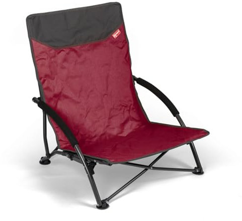 Kampa Sandy Low Chair Ember - Lightweight Folding Camping Chair, Beach Chair, Sun Lounger for Garden and Outdoor Use - Portable Garden Furniture
