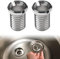 Viti del Cestello del Lavello Vite,Vite Cava Tappo Lavandino Cucina,25mm Viti del Cestello del Lavello,Lavello Vite per Lavabo Filtro Tappo,2 pezzi (Argento-25mm)