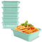 Mypicompany. Contenitori ermetici per alimenti, 5 pezzi (5 x 500 ml). Contenitori per alimenti adatti per microonde e lavastoviglie. Contenitori in plastica con coperchio verde