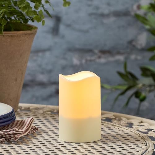 Lights4fun 11cm LED Solar Kerze für Außen Wasserdicht Solar Kerze Outdoor Solar Kerzen Außen