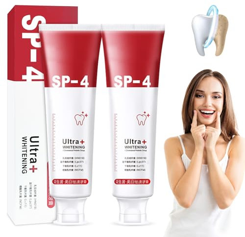 Zahnpasta Weisse Zähne 2 Stück Sp-4 Zahnpasta,Zahnpasta Whitening 120g probiotische Zahnpasta Sp-4 Aufhellung Frisch Zahnpasta,Frischer Sanft Weiss Zahnpasta
