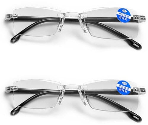 TZQFROCE Autozoom-Lesebrille 2 Stück Intelligente Zoom Lesebrille Automatische Lesebrill-e Brille mit Sehstärke Gleitsichtbrille Damen Herren Einstellbare Brille für Damen und Herren