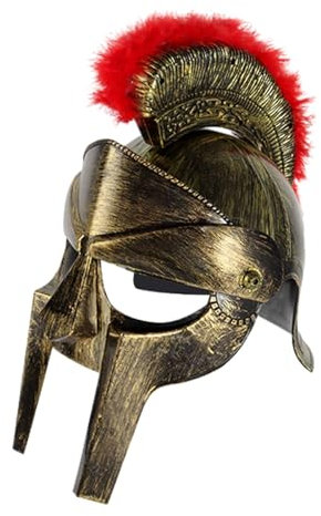 TERNCOEW Karnevalskostüme Römerhelm Antike Cosplay Mittelalter Hut Punk Helm Antike Europäische Soldaten Rollenspiel Helm Römerhelm Erwachsene Römerhelm Kostüm Römerhelm mit Feder Römer