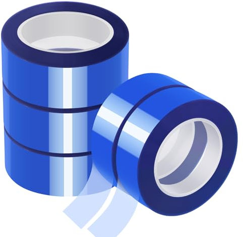 Fyguard 5 Rollen Hitzebeständiges Klebeband, 20mm x 30m Blaues Wärmeband für Sublimation Keine Rückstände Hitzeschutzband für Elektronik Leiterplatten Wärmeübertragung