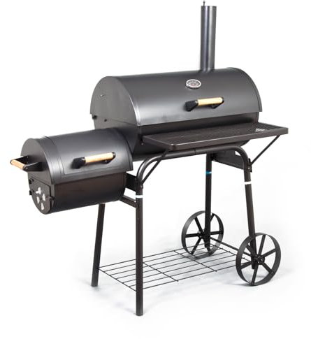 G21 BBQ Big, Smoker mit Räucherkammer, Thermometer, 2 Grillflächen, 4 Jahre Garantie