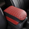 MINGRUILIHAI Auto Mittelkonsole Armlehne Pad für VW Amarok Dual Cab 2.Gen 2010-2025, Armlehnenkissen Autositz Mittelarmlehne Abdeckung PU Leder Armlehnenbezüge Zubehör,A/Red