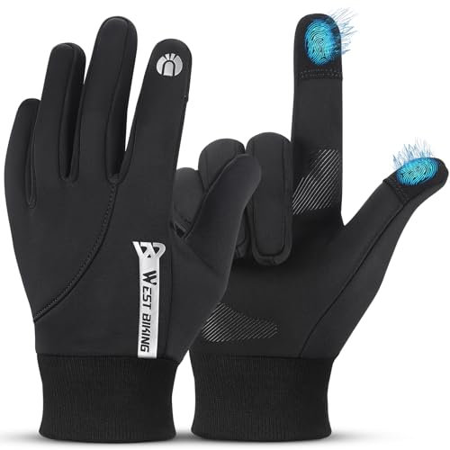 CYCLESPEED Warme Winterhandschuhe für Männer und Frauen, wasserdichte, rutschfeste Handschuhe mit Touchscreen, Winterlauf- und Klettersporthandschuhe (M)