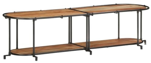 vidaXL Meuble TV 160x42x40 cm Bois d'acacia Massif, Banc TV, Meuble HiFi, Console TV, Buffet TV, Meuble multimédia, Placard TV