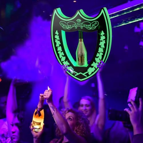 LED Shelf, Bottle Service, Bottle Service Sign Tray Wine Rack, LED Ace of Spade Champagne Bottle Presenter, Night Club Wedding Party Bar Pub Wine Rack,A