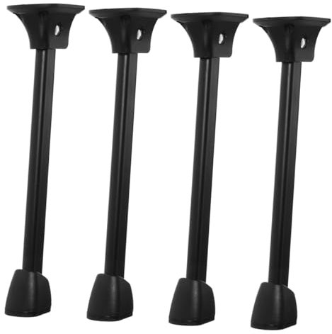 ANDRESLAD 4 Pièces Pieds De Table Pieds Pliables pour Bureau Pieds en Fer pour Table Basse Pieds De Meuble pour Commode Pieds De Meuble pour Table D'appoint Rallonge De Table Black Fer Forgé