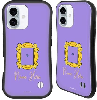 Head Case Designs Licenza Ufficiale Personalizzata Personale Friends TV Show Stampa Spioncino e Nome Arte Custodia Cover Ibrida Compatibile con Apple iPhone 16