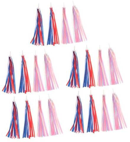BESPORTBLE 5 Sätze Bike Accessories Bike Gadgets Fahrrad Schmuckstücke Rollerbänder Fahrradzubehör Streamer Für Fahrrad Luftschlangen Für Fahrradlenker Plastik Colorful 4 Stücke * 5