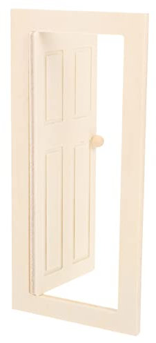 BESPORTBLE Puppenhaus Holz Tür Unlackierte DIY Holztür Für Dekoration Puppenhaus Zubehör Für Kreative Szenengestaltung